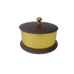 Soporte para pastel de madera y vidrio hecho a mano ecológico con incrustaciones de hueso con forma personalizable para uso en restaurantes y hoteles - Product Image 4