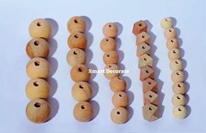 Anneau rond en bois marron perle taille 30 mm forme personnalisée et perles en bois colorées en forme et taille produit indien fabriqué à la main - Product Image 3