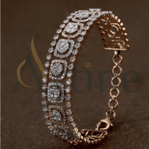 Fine Jewelry for Women with New Elegance and Style Crafted in 14 KT White Gold Lab Grown Diamond and VVS Clarity Bracelets - Product Image 1