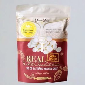 Meilleures ventes de vrais boutons de chocolat blanc 40% cacao 500G 1KG 5KG 10KG Collations de boulangerie Bonbons Chocolat Vente en gros OEM HALAL - Product Image 1