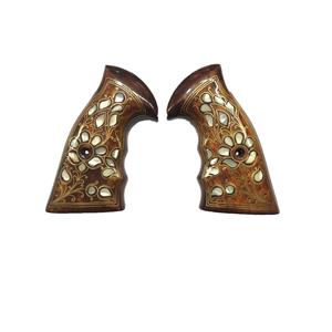 Smith Wesson compatibile K, L, N telaio madreperla intarsio in legno impugnatura Mod24