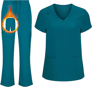 Ropa médica cómoda y elegante personalizada para mujer, ropa de trabajo de uso profesional diario, uniformes de hospital de tela de punto - Product Image 5