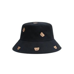 Four Seasons Cotton Cartoon Bear Embroidery Bucket <b>Hat</b> Fisherman <b>Hat</b> Outdoor Travel <b>Sun</b> Cap for <b>Men</b> and Women 201 - Product Image 2