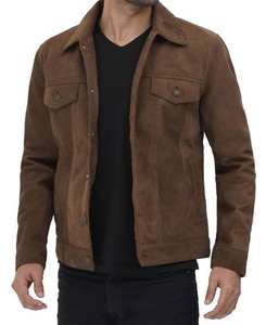 Chaqueta de Cuero para Hombre, Material Suave al Tacto, Estilo Clásico, Prenda Exterior con Ajuste Cómodo para Uso Diario y Atuendos Urbanos - Product Image 3