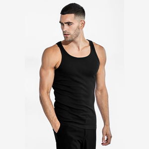 Tùy biến của nam giới thoáng khí dệt kim Tank Top nén thể thao quần áo được trang bị phòng tập thể dục ráp dây tập thể dục chạy SINGLET chặt chẽ - Product Image 2