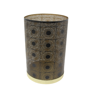 Modern Design Round Shape Iron <b>Decorative</b> Metal Candle Pillar Holder Brass Plating With Home Decoration Customized - Product Image 1