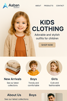 Tienda de ropa profesional para niños Desarrollo de sitios web dinámico MAC OS Expertos en Web calificados India Stock de presencia en línea confiable