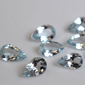 Aigue-Marine Naturelle Coupe Poire 7x9mm-Aigue-Marine Lâche Qualité Supérieure - Product Image 1