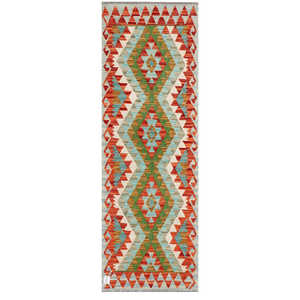 Alfombra Kilim de Maimana, Afganistán, 172 x 59 cm, Alfombras y Juegos de Alfombras - Product Image 1
