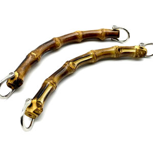 Asa de bambú natural para bolso de mano, bolso de mano, bolso de yute, asas de bolso de Bambú - Product Image 1