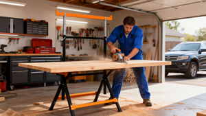 นี่คือแท่นวางเลื่อยแบบพับได้ ปรับความสูงได้ ทนทาน (แท่นทำ<span class=keywords><strong>งาน</strong></span>) - Product Image 2