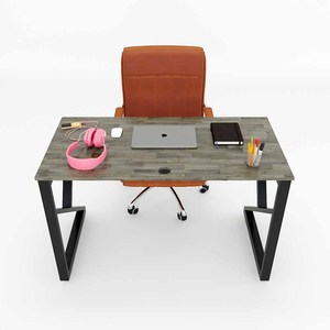 Escritorio Moderno Minimalista KConcept HBKC002 120x60 con Patas de Hierro Ensambladas, Plegable y Automático, Mueble de Oficina para Dormitorio - Product Image 2