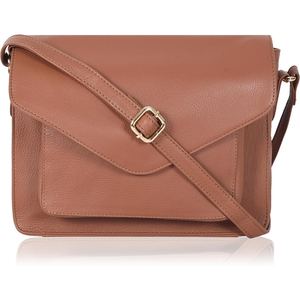 Bolso bandolera de cuero vacuno premium para mujer, con acabado granulado, bolso de moda. - Product Image 1