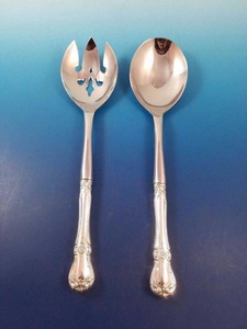 Ensemble de serveurs à salade en acier inoxydable artisanal avec poignée gravée, ustensiles de service pour la cuisine, la salle à manger, les fêtes, la table, la maison - Product Image 6