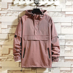 Chaqueta cortavientos reflectante de poliéster personalizada a prueba de agua para hombre Chaqueta a prueba de viento con el mejor precio - Product Image 3