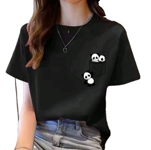 Camiseta informal con estampado gráfico para mujer, camiseta de verano con estampado de acuarela de amor para mujer, nuevo diseño - Product Image 1