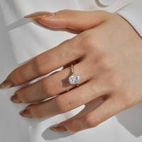 Bague en Moissanite 3 carats, couleur D, VVS1, argent sterling 925, solitaire, bagues de fiançailles, bijoux d'anniversaire, cadeau pour femme
