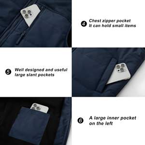 New Arrival Men Reversible Casual Breathable Puffer <b>Vest</b> Jacket Waterproof Sleeveless <b>Vest</b> - Product Image 3