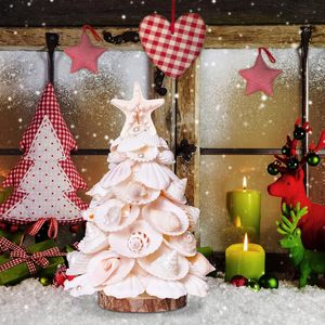 เปลือกหอยทำมือและปลาดาวขนาดเล็กตกแต่งต้นคริสต์มาสที่ไม่ซ้ำกันชุดรูปแบบชายหาดของขวัญตกแต่งคริสต์มาสชายฝั่ง - Product Image 4