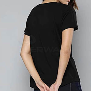 Camiseta holgada de algodón y poliéster para mujer, camiseta informal de manga corta para todos los días - Product Image 5