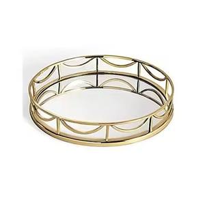 Plateau de service élégant pour table, plateau en argent de qualité supérieure, écologique, parfait pour servir le chocolat, porte-dessert - Product Image 1