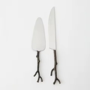 Vajilla moderna para servir pasteles, elegante cuchillo para servir postres de Metal de acero inoxidable, utensilios de fiesta para bodas, cortador de repostería de cocina - Product Image 2