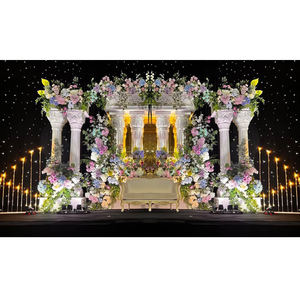 Escenario de Pilar romano clásico para bodas y recepciones británicas, superventas, decoración de escenario de boda inglés, pilares de fibra blanca, EE. UU. - Product Image 1