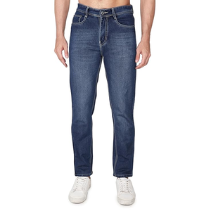 Wholesale <b>Men's</b> Slim Fit Stretchable Denim Pants Solid Color Embroidered <b>Jeans</b> Casual Wear <b>Drawstring</b> Full Length Vietnam - Product Image 3