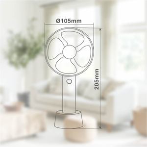 Mini ventilatore portatile ricaricabile USB bianco 5W (GSC 300010023) - Product Image 5