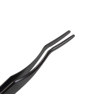 แหนบขนตาสเตนเลสปลายเอียงอุปกรณ์ความงามสั่งทำฉลากส่วนตัว - Product Image 3