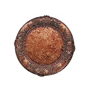 Plaque de chargeur en métal de forme ronde, couleur argent, design Unique, offre spéciale, décoration de mariage et d'événements, plaque de chargeur - Product Image 5