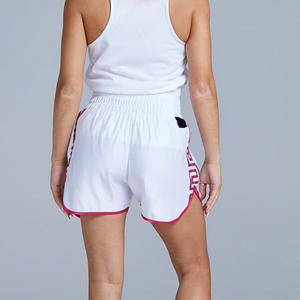 Pantalones cortos de boxeo OEM para mujer, ropa de entrenamiento y de ajuste personalizado con logotipo de tela transpirable, marca, opciones de etiqueta privada - Product Image 3