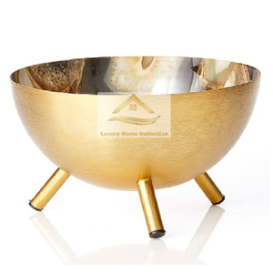 New Collection Affordable Price Chocolate <b>Bowl</b> Leaf Shape <b>Fruit</b> and Nuts <b>Bowl</b> With <b>2</b> <b>Tier</b> Gold Color Hotel Food Serving - Product Image 4
