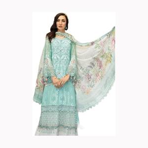 ความต้องการสูงชุด Shalwar kameez ของปากีสถาน งานปักหนักยาว Salwar Kameez ผู้จัดจําหน่ายจํานวนมากในปากีสถานการส่งออกออนไลน์ - Product Image 1