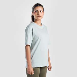 Camiseta GA Oversize de Color Verde Menta Claro, 100% Algodón - Product Image 3