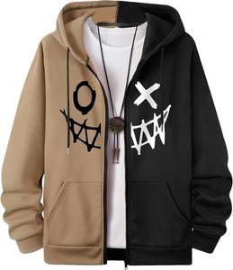 Premium Winter Zipper <b>Hoodie</b> Smooth Front <b>Zip</b> Quick Dry Breathable <b>Pocket</b> Design Plain Dyed Fleece Fabric Regular Fit for Daily - Product Image 3