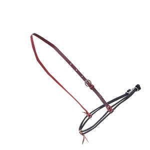 Bandeau de nez de cheval en nylon double robuste culotte noire pour toutes les tailles fort contrôle équin entraînement équitation manipulation ajustement - Product Image 5