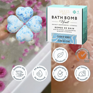 Elixir of Senses, Set de Regalo de Bombas de Baño Perfumadas con Manteca de Karité y Aceites Esenciales, Experiencia Relajante de Spa, Bombas de Baño Efervescentes en Caja de Regalo - Product Image 1