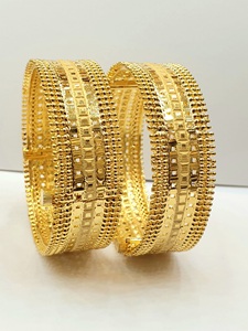 Wholesale <b>24K</b> <b>Gold</b> Plated Stainless Brass <b>Bracelets</b> Stylish High Quality Fashion Bangles <b>24K</b> <b>Gold</b> Plated Jewelry - Product Image 2