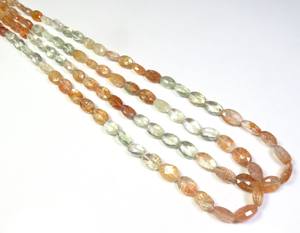 Meilleure qualité 18 "brin couleur naturelle jouer pierre de soleil africaine perles en vrac 8-10mm coupe ovale pierres précieuses à facettes bijoux - Product Image 4