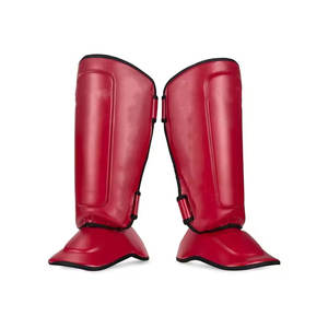 Nuevo estilo, espinilleras, protectores para piernas, rodilleras, entrenamiento de kick boxing, espinilleras ligeras de cuero para boxeo - Product Image 1
