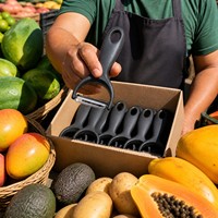 Roestvrijstalen Y-schiller voor fruit en groenten, ergonomische handgreep, keukengereedschap voor gezinnen, groothandel, bulkverpakking