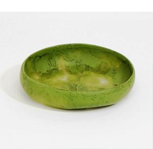 ชามเรซินทรงหินอ่อนทำมือสีเขียวขาวและดำขนาดพิเศษ - Product Image 4