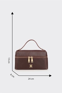 Private Label Burgundy <b>Vanity</b> <b>Bag</b> Women's Cosmetic Case OEM Custom Logo Beauty Organizer ODM - Product Image 5