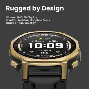 Reloj Inteligente Amazfit Pro W2548GL1N Dorado, 44 mm, Pantalla Táctil, Monitor de Actividad Física, Responde Llamadas, Resistente al Agua (IP68), Compatible con Android - Product Image 4
