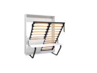 DOSIN DS2534 Lit escamotable mural moderne style ferme, gain de place, en bois de bouleau et fer, mécanisme de table intégré, tailles Full/King/Twin