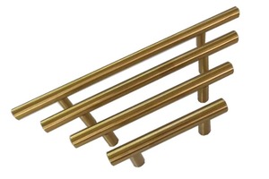 Manija de puerta de armario de lujo con luz dorada de alta calidad, herrajes para puerta de armario en aluminio de latón para cajones de cocina - Product Image 3