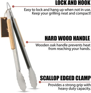 Pinzas para servir de acero inoxidable con mango verde y rojo, perfectas para uso en restaurantes y hoteles, accesorio de cocina elegante - Product Image 5