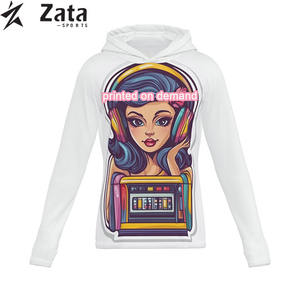 Hiver Mode Hommes Distressed Graphic Pullover Hoodie DTG Print Torn Hip Pop Custom Logo Full Size Custom Colors - Product Image 1