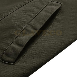 Vêtements d'hiver Hommes Veste en coton Couleur unie Hommes Veste en coton Heavy Duty Hommes Veste d'hiver en coton - Product Image 5